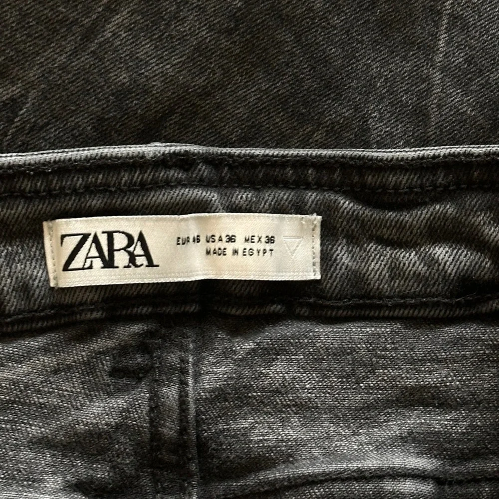 Zara Men's Slim Fit Distressed Acid Wash Grey Denim Jeans Cotton Blend Sz 36x29